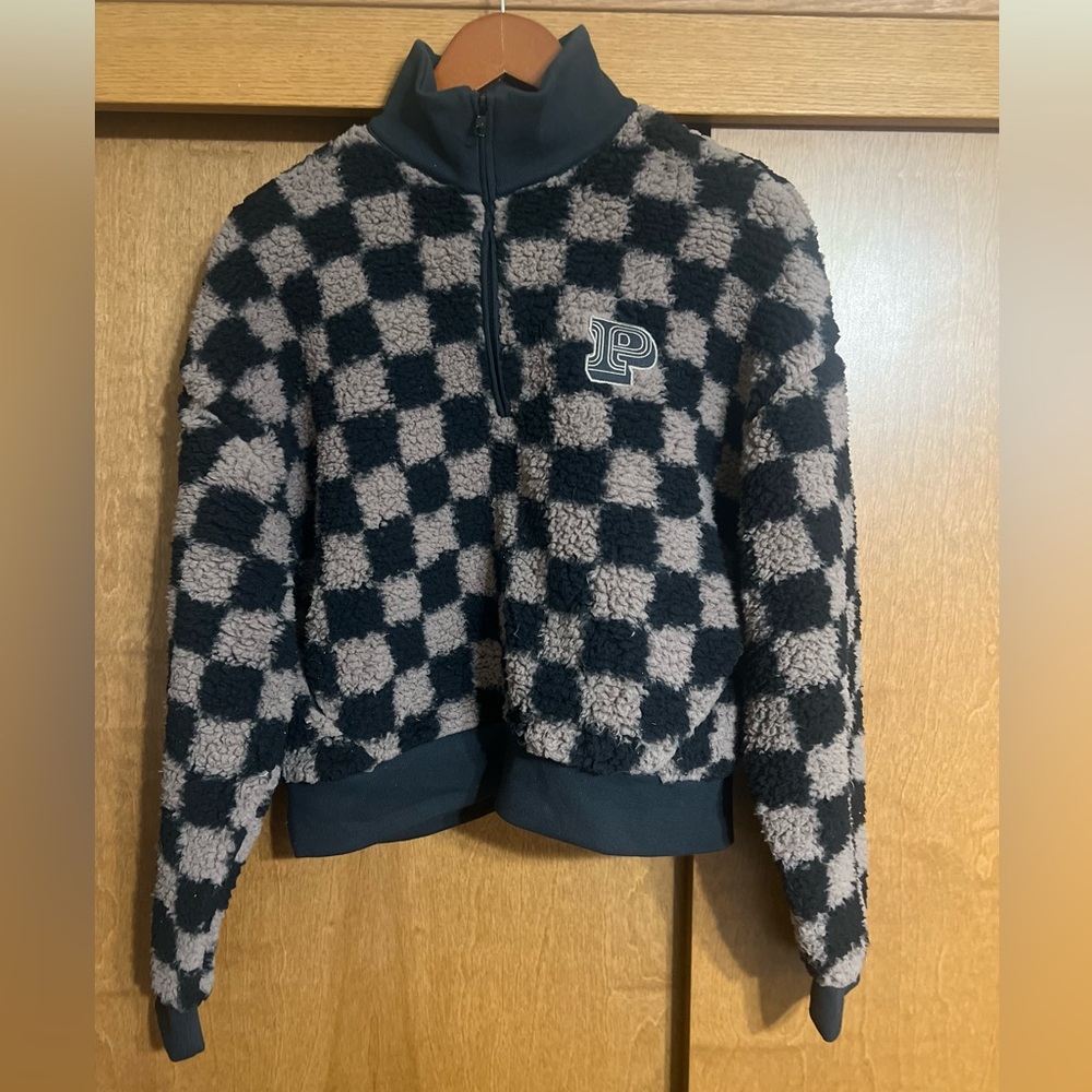 Victoria’s Secret PINK Sherpa Half Zip Pullover Jacket - Picture 2 of 9